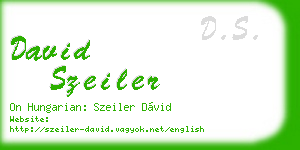 david szeiler business card